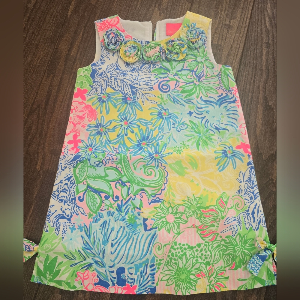Lilly Pulitzer Girls 4t Floral Multicolor Kids Dress